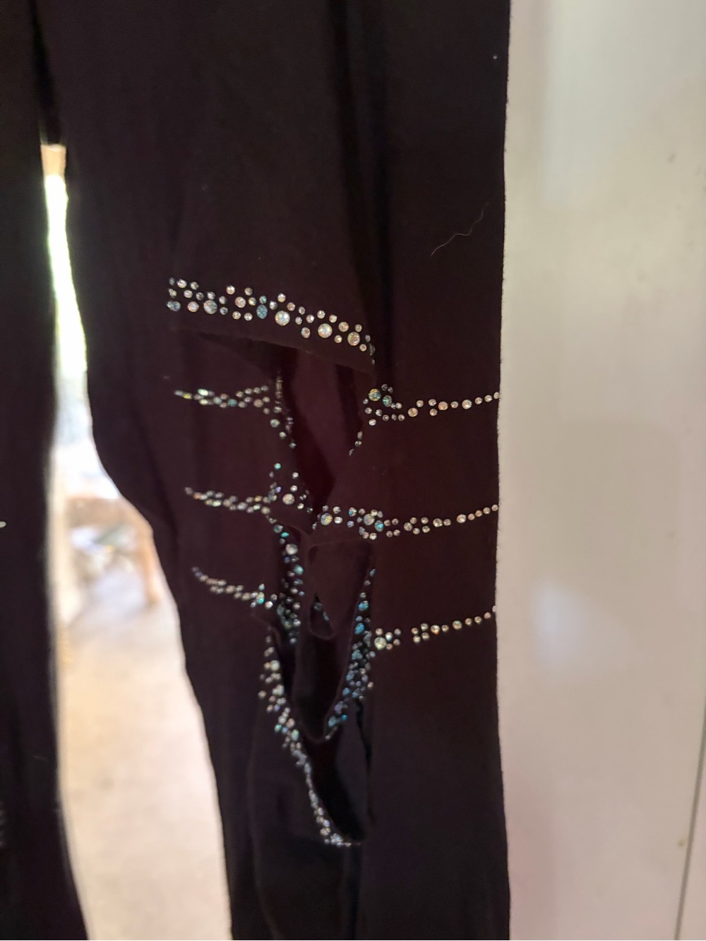 Vocal Black Rayon-Spandex Skirt